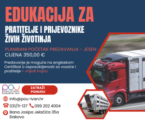 Krećemo s novim krugom upisa kandidata za pratitelje i prijevoznike živih životinja